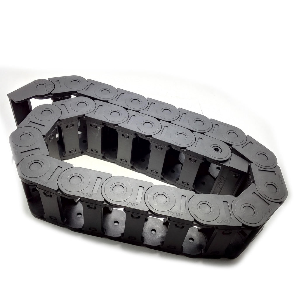 AU Stock  1M 1000mm Black Long Nylon Cable Drag Chain Wire Carrier 25 x 57mm