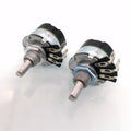 US Stock 2pcs 4.7K ohm A4K7 Logarithmic Nolinear Potentiometer 2W Switch WH134-2