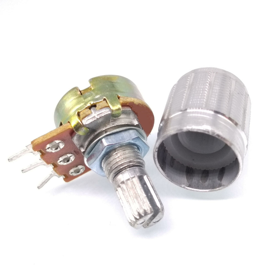 US Stock 10 Units 1M B1M OHM Linear Taper Rotary Potentiometer POT Silver Knob