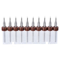 1Set (10Pcs) 0.1mm Carbide CNC Engraving Circuit Board Micro PCB Drill Bits