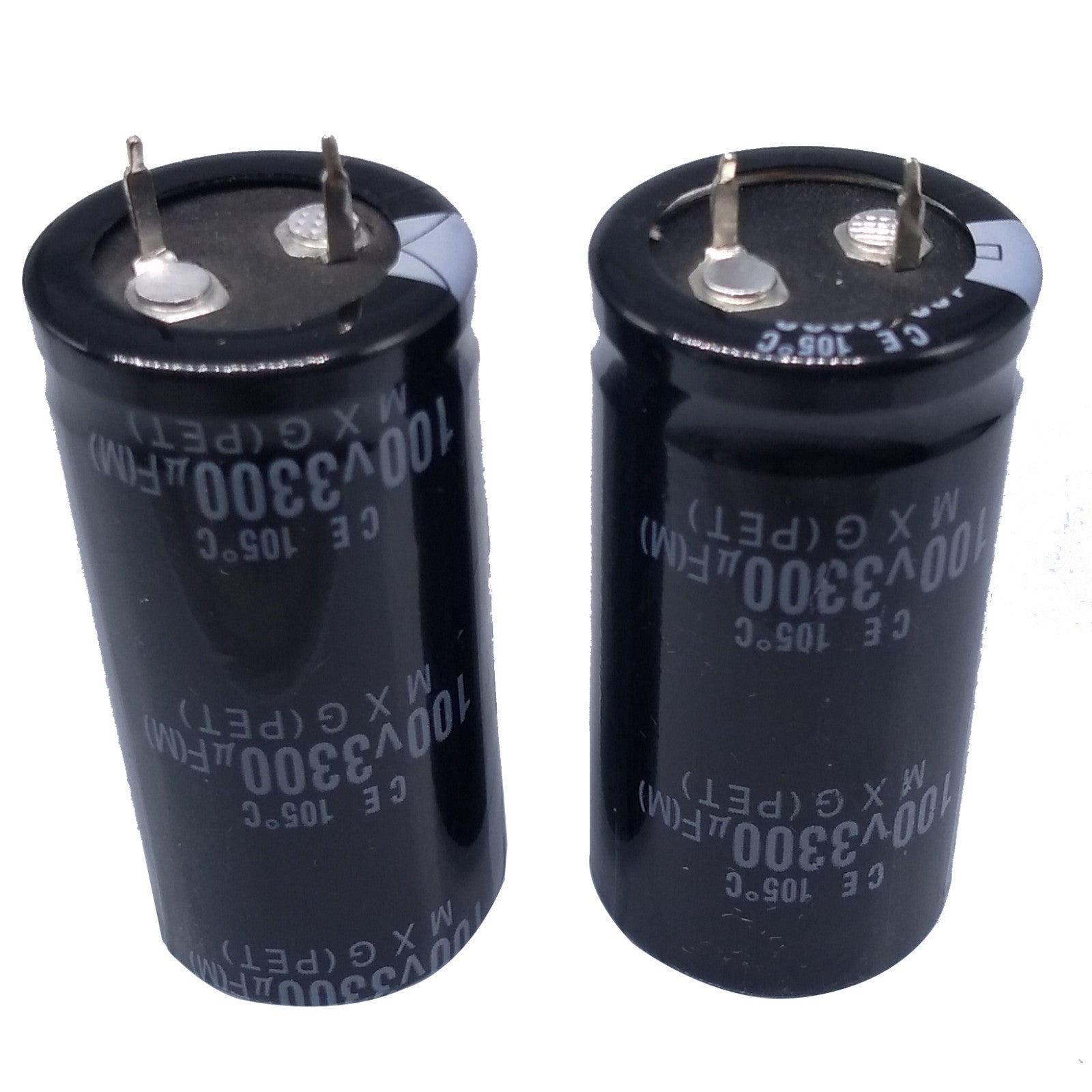 US Stock 2pcs Electrolytic Capacitors 3300uF 3300mfd 100V +105℃ Radial 25 x 50mm