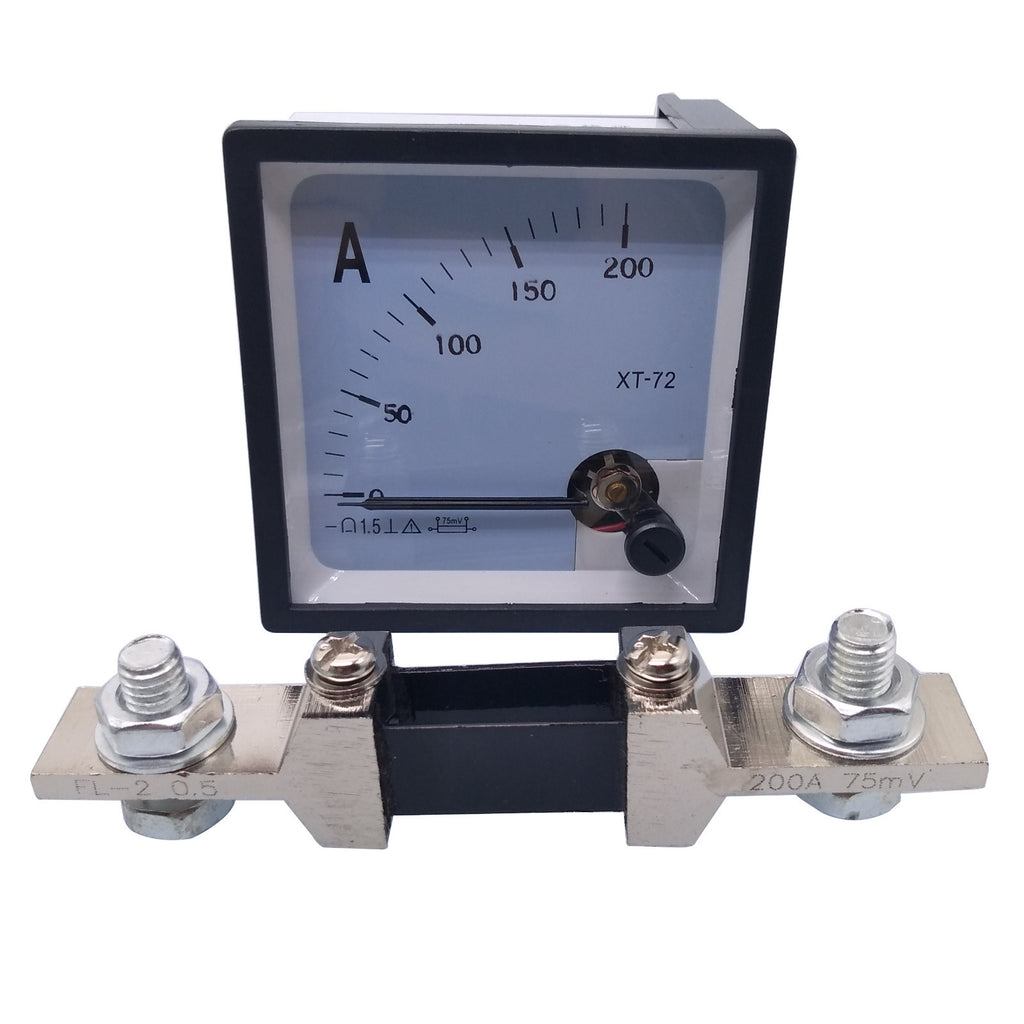 US Stock DC 0 ~ 200A Analog AMP Current Needle Panel Meter Ammeter XT-72 & Shunt