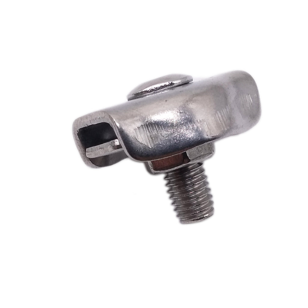 US Stock 10pcs 4mm 304/A2 Stainless Steel Wire Rope Simple Grip Cable Clamp