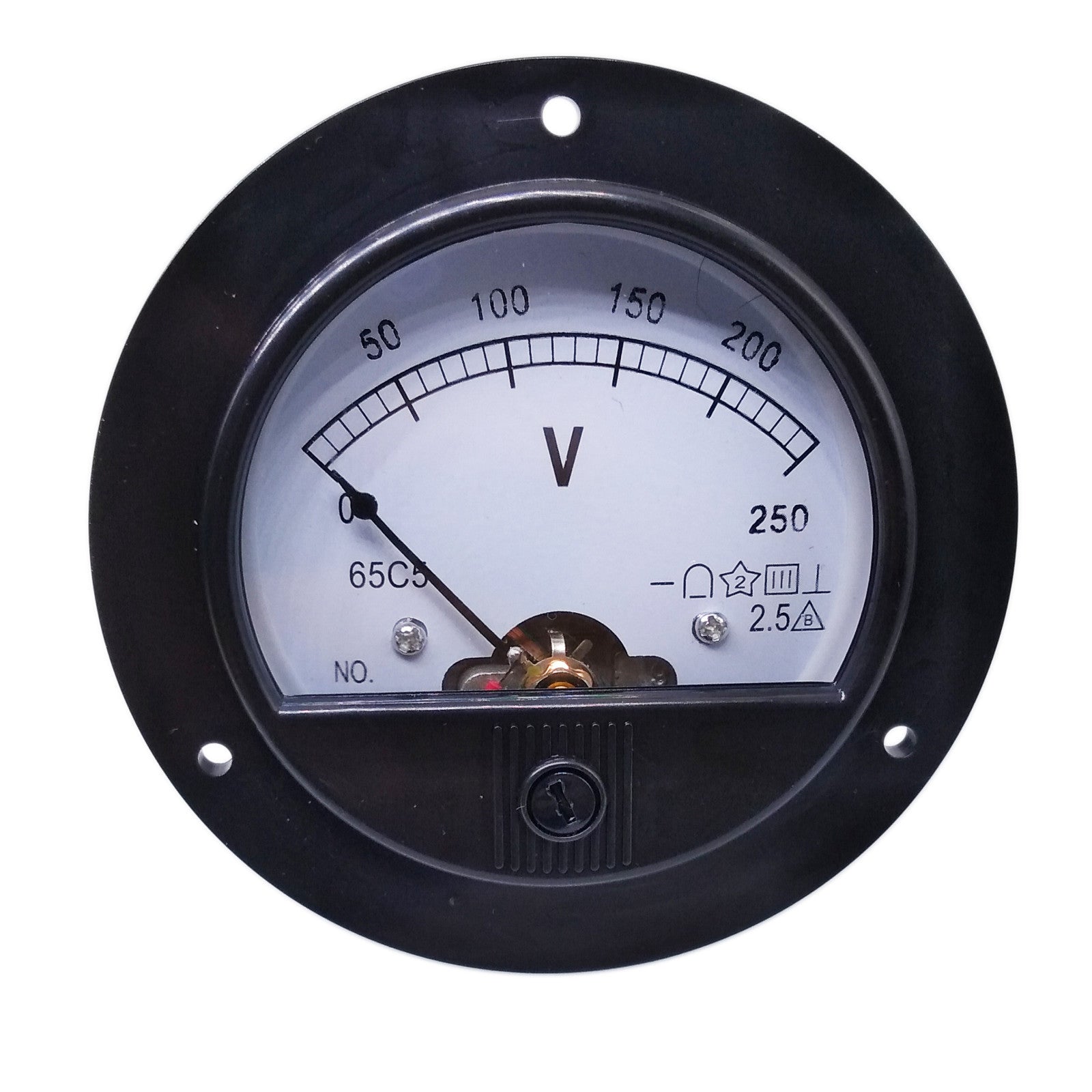 US Stock DC 0 ~ 250V Round Analog Volt Pointer Needle Panel Meter Voltmeter