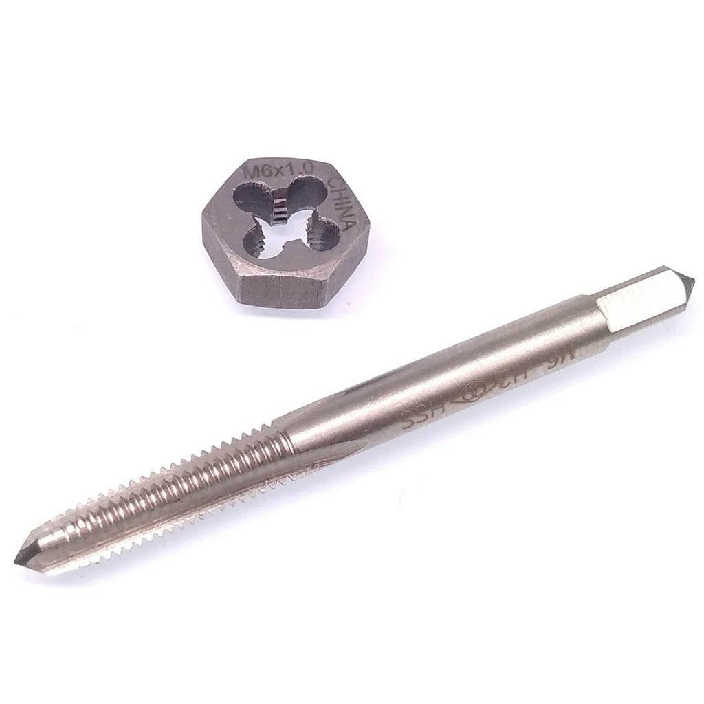 US Stock HSS M6 x 1mm Tap & M6 x 1mm Hexagon Die Metric Thread Right Hand Set