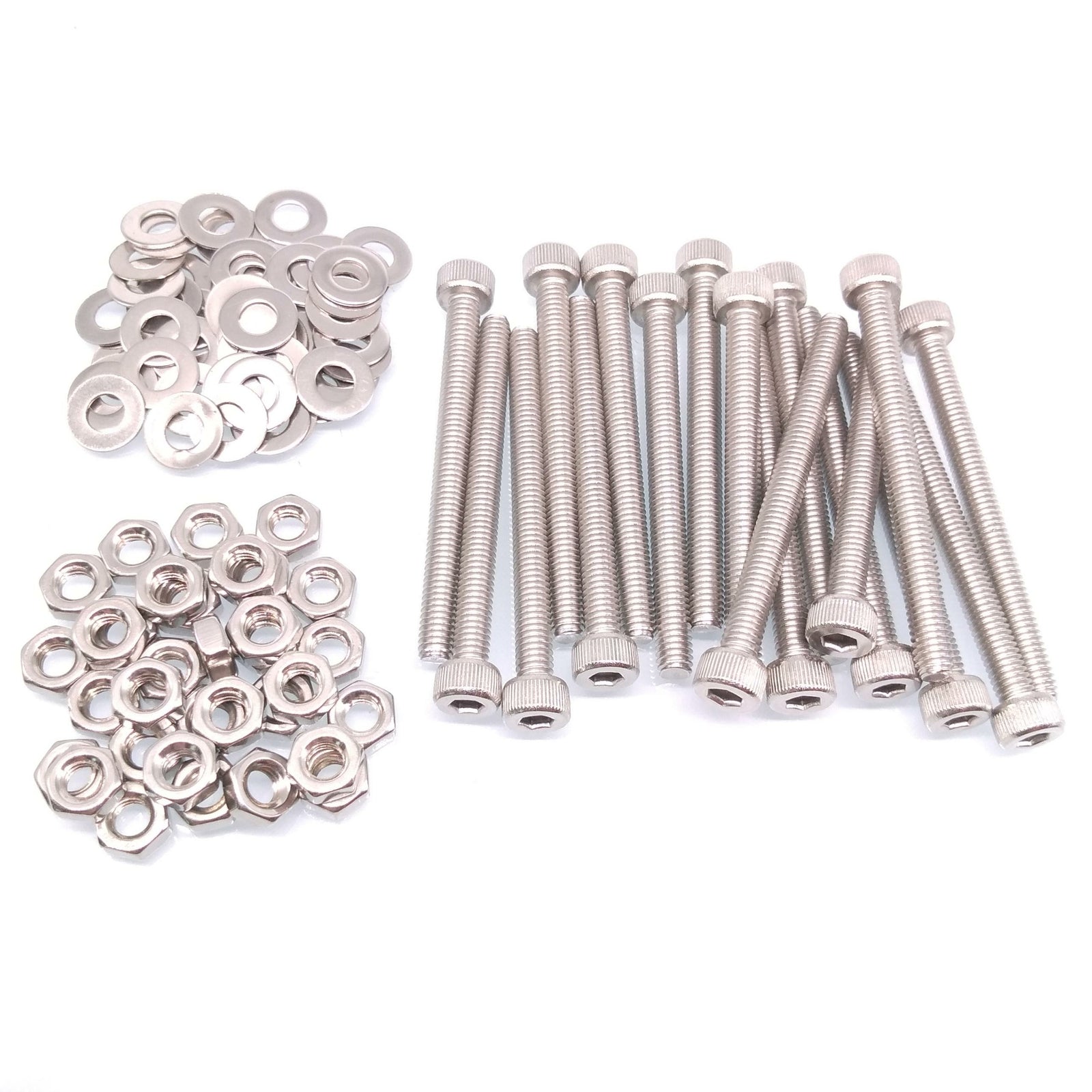 50x M4 x 45mm Socket Head Cap Screws Stainless Steel Allen Socket Nuts Washers