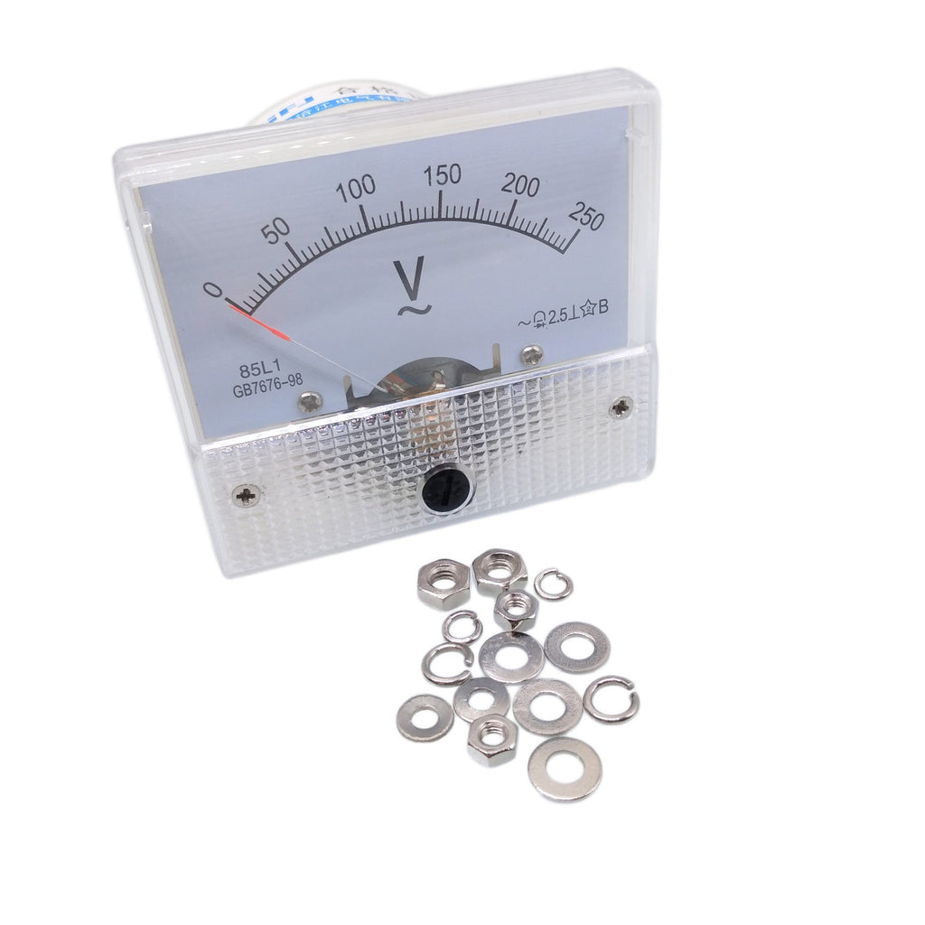 US Stock Analog Voltmeter Panel Pointer Volt Voltage Meter Gauge 85L1 AC 0-250V