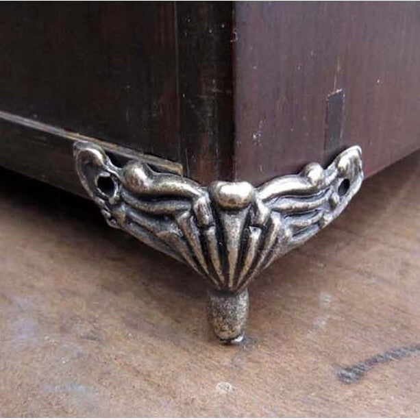 4pcs Jewelry Chest Gift Box Wood Case Decorative Feet Leg Corner Protector Guard