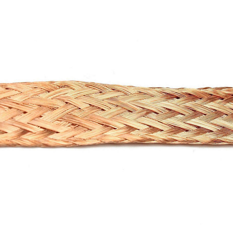 AU Stock 20ft 6mm Flat Copper Braid Cable Bare Copper Braid Wire Ground Lead