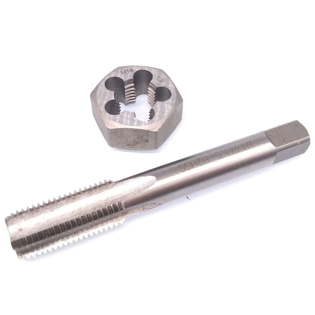 US Stock HSS M14 x 1.5mm Tap & 14x1.5mm Hexagon Die Metric Thread Right Hand Set