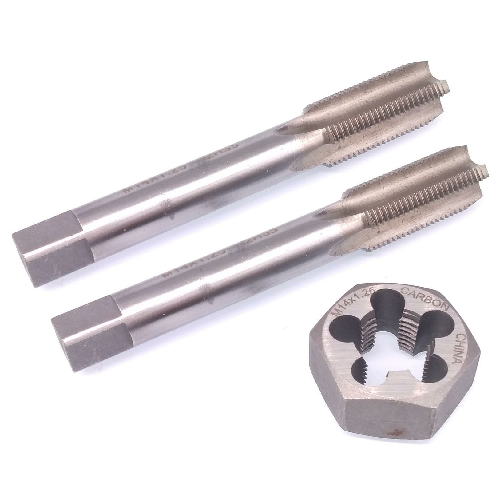 HSS M14 x 1.25mm Taper & Plug Tap & M14x1.25mm Hexagon Die Metric Right Hand Set
