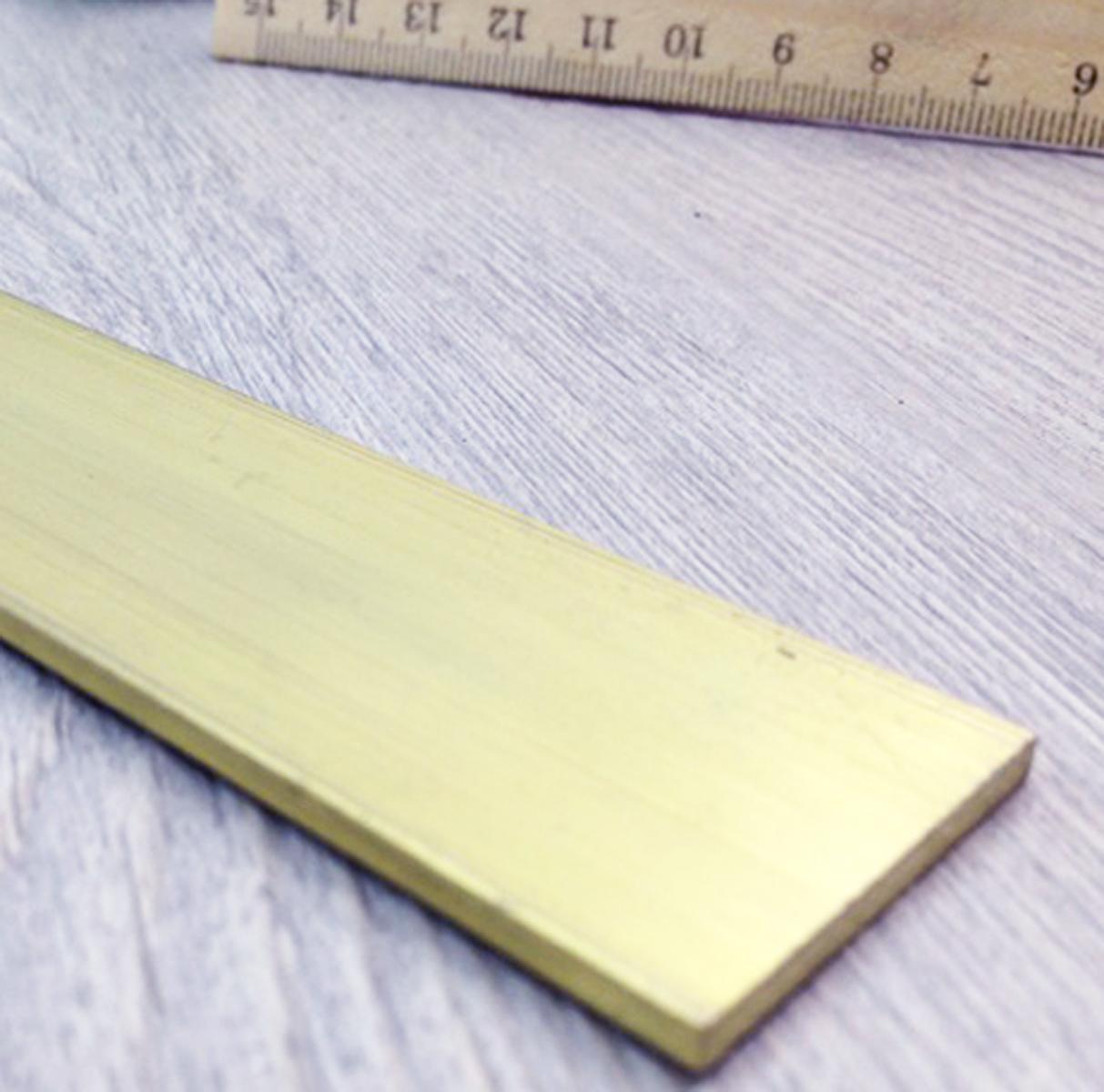 US Stock C360 Brass Flat Bar Sheet 5mm ±10% x 20mm x 250mm