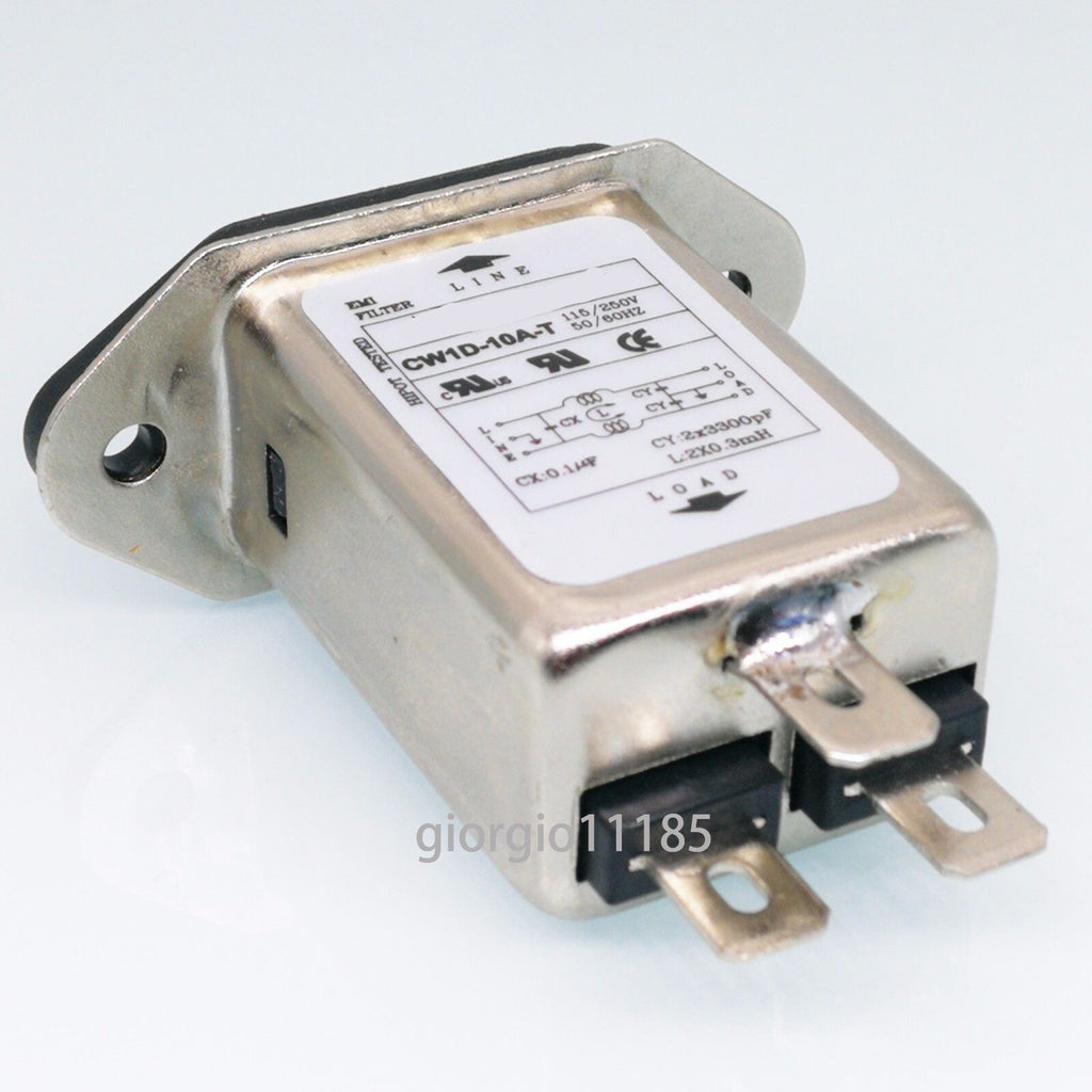 US Stock Solder Lug Terminals IEC 320 C14 Power Socket EMI Filter 115/250V 10A