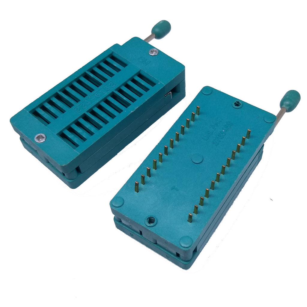 2x 24 Pin 2.54mm ZIF ZIP IC Test DIP Board Socket Universal 224-6182