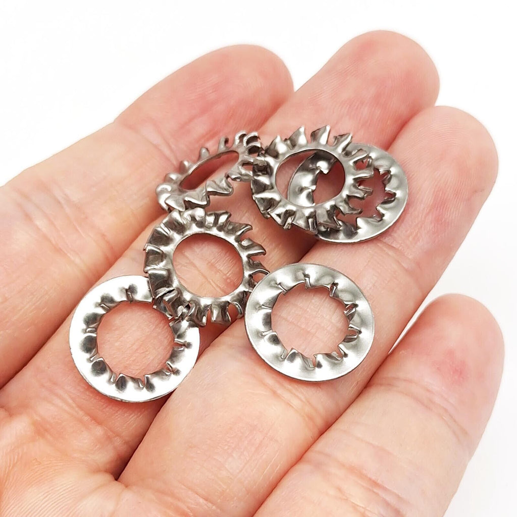 500pcs/set Mix M3-M8 External Internal Toothed Serrated Lock Washer Gasket Kit
