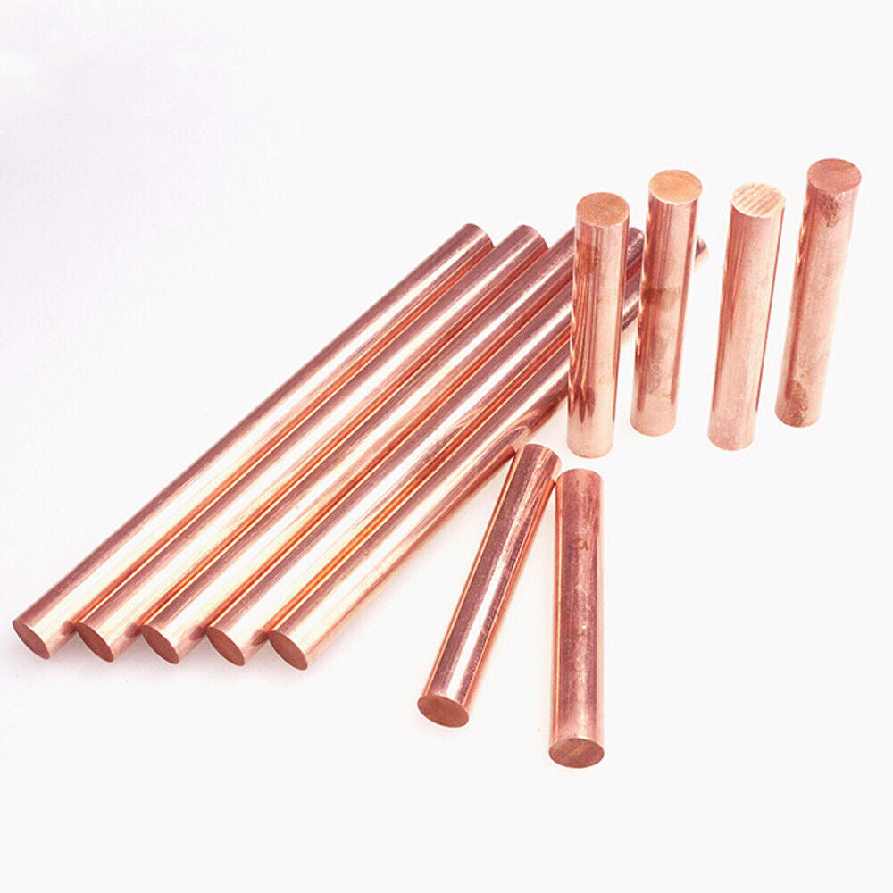 US Stock 1pc 16mm ±10% x 200mm T2 Pure Copper Solid Round Rods Bar 200mm Long