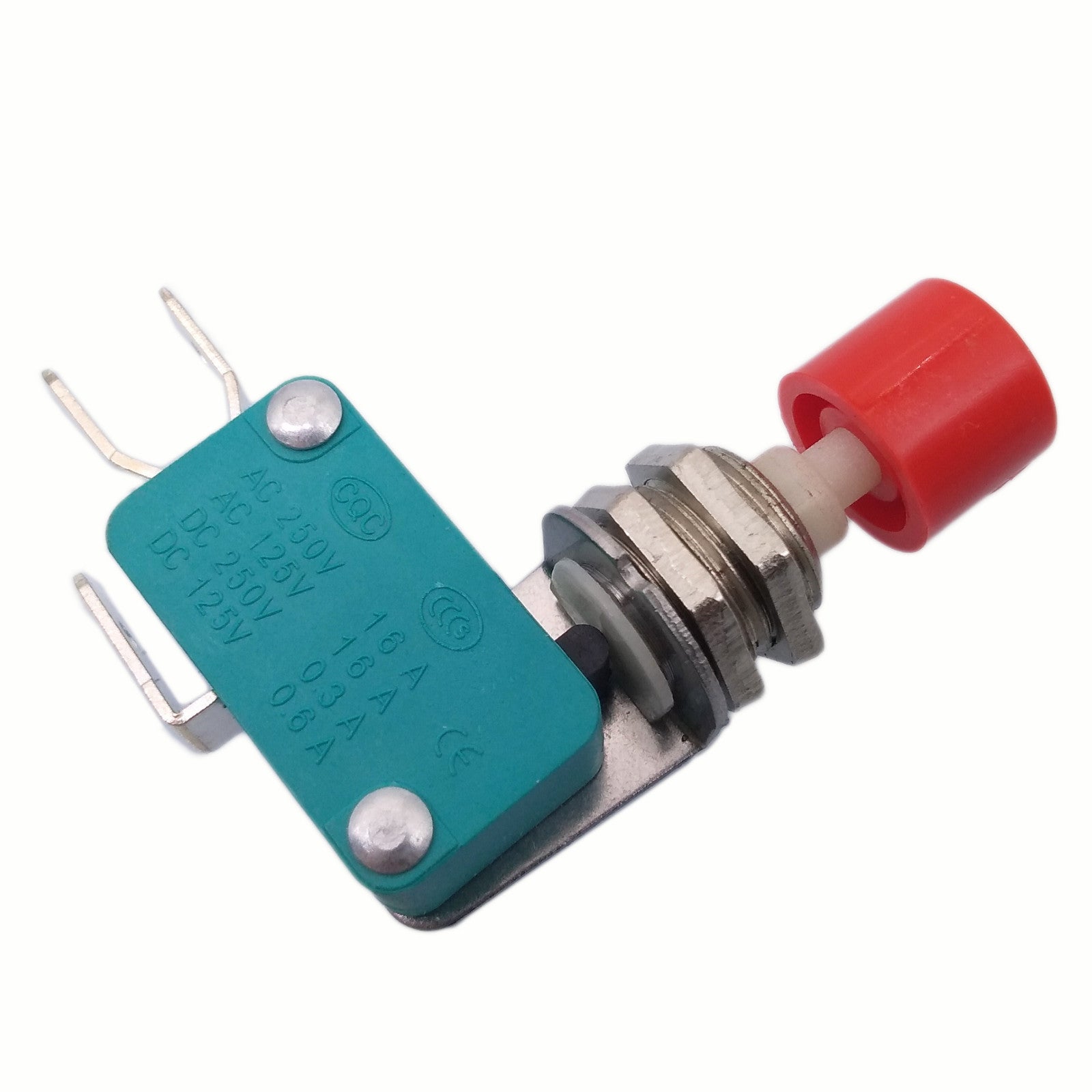 AU Stock 2pcs SPDT NO NC Momentary Red Cap Push Button Micro Switch DS438