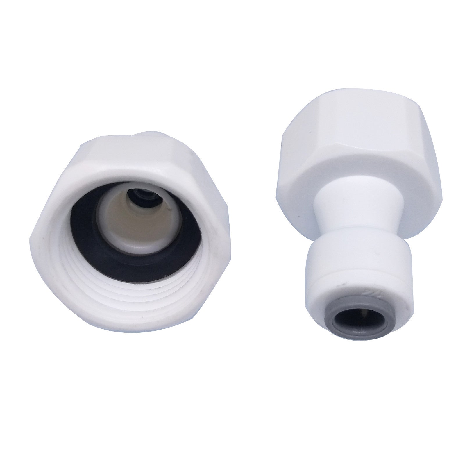 2pcs 1/2" Female Thread to 1/4" Tube Quick Connect Push Fit