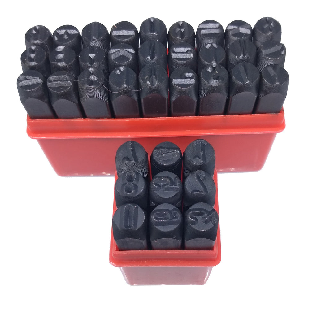 AU Stock  36pcs 5/16" 8mm Letter & Number Stamp Punch Set Hardened Steel Metal