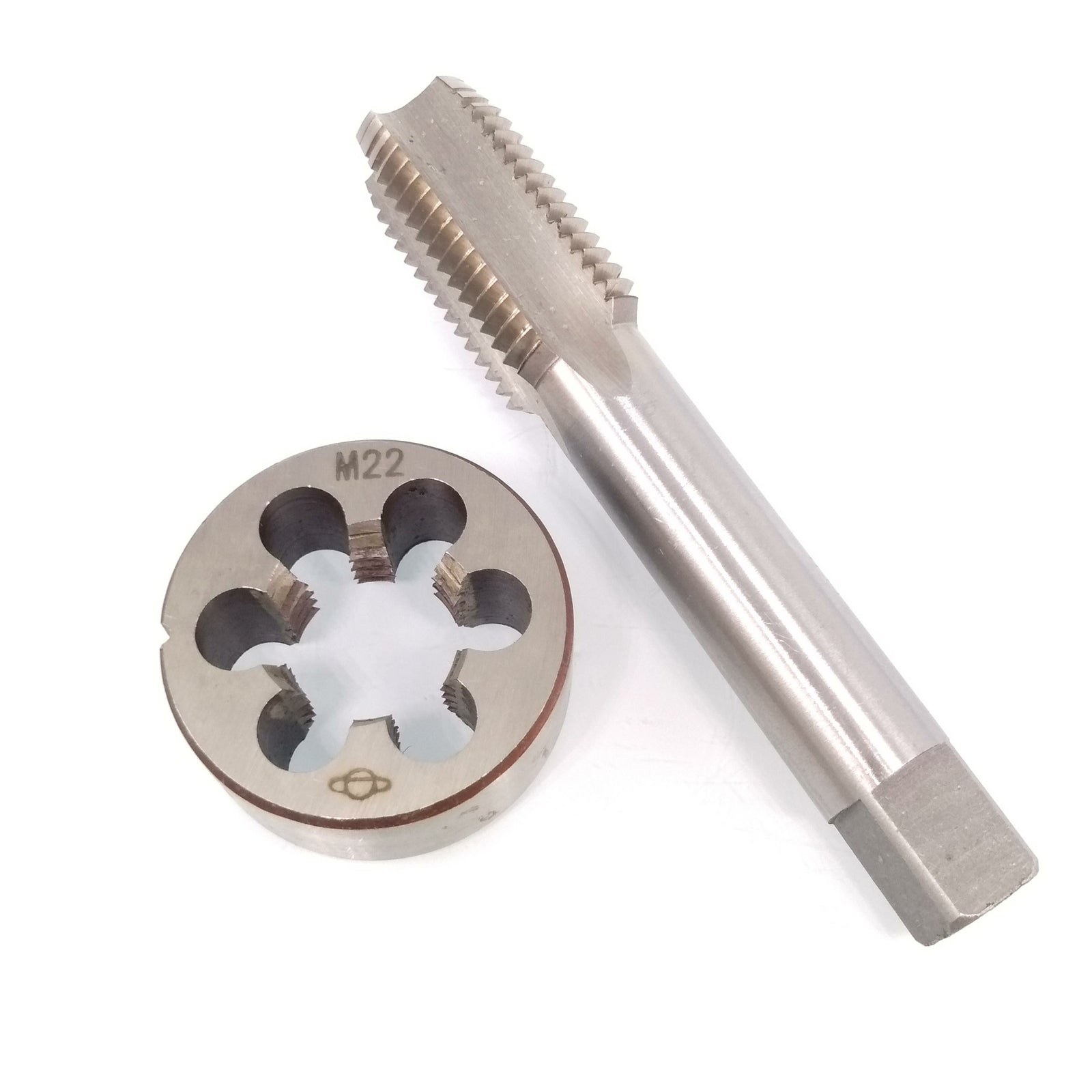 US Stock HSS M22 x 2.5mm Tap & M22 x 2.5mm Die Metric Thread Right Hand