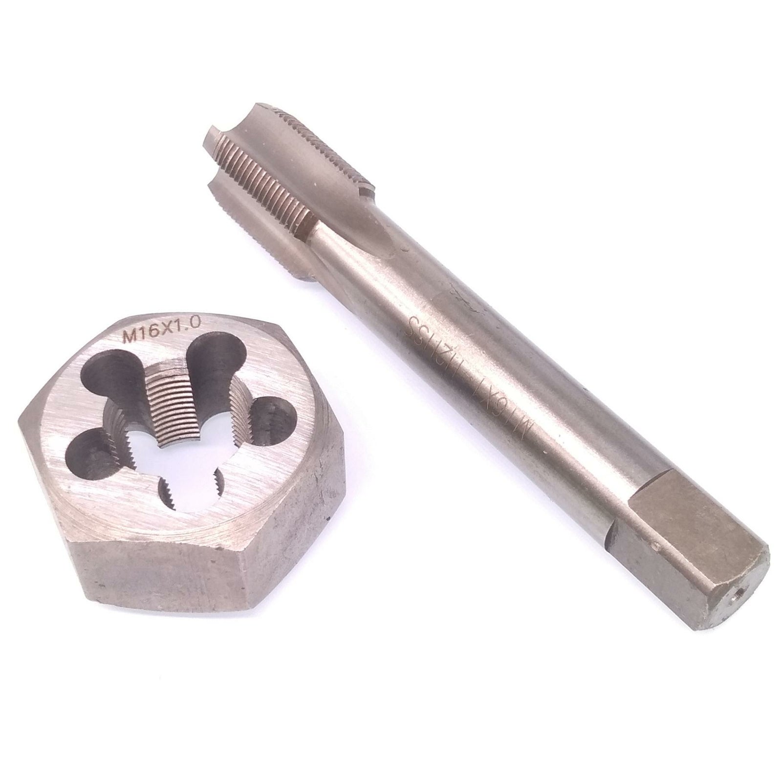 US Stock HSS M16 x 1mm Tap & M16 x 1mm Hexagon Die Metric Thread Right Hand Set