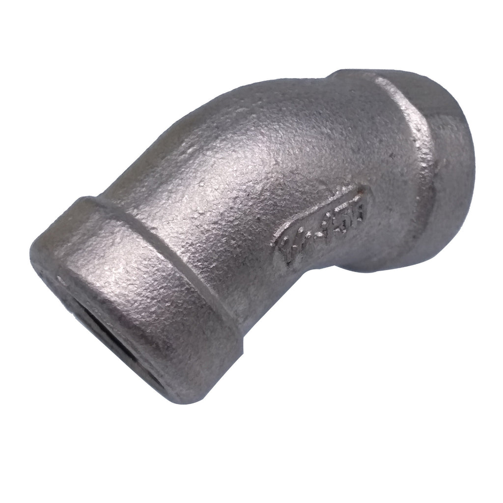US Stock 2x 1/4" Elbow 45 Degree Angled 304 SS Female Threaded Pipe Fitting NPT