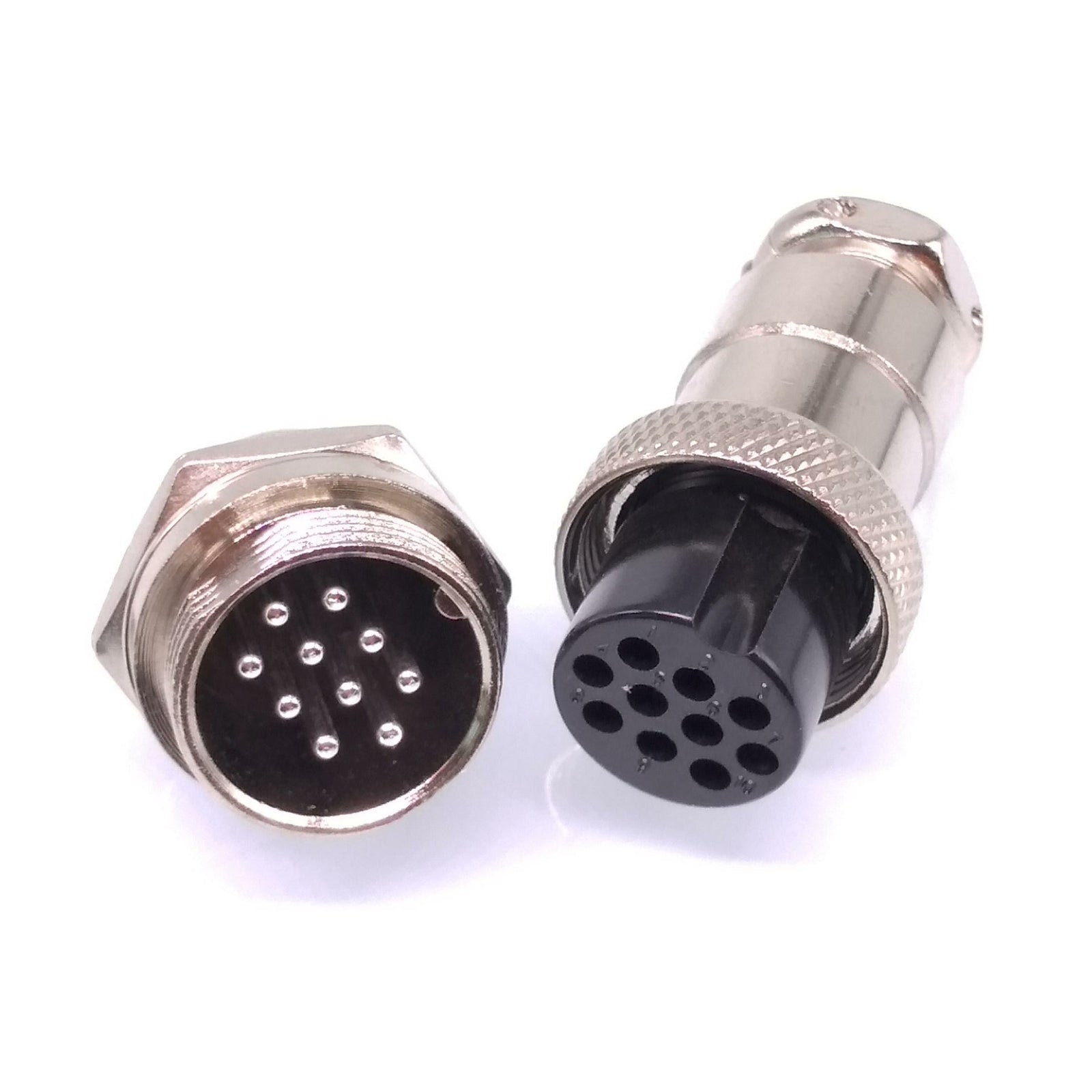 1Set GX20 10Pin 20mm Panel Mounting Metal Aviation Connector Plug + Socket