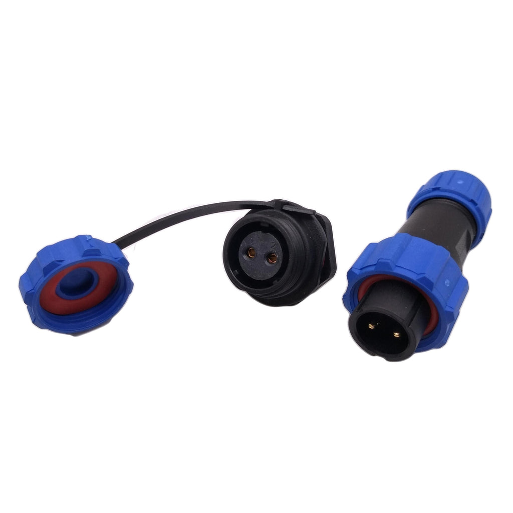 US Stock 2 Pins Waterproof IP68 Aviation Cable Circular Connector Panel Mount