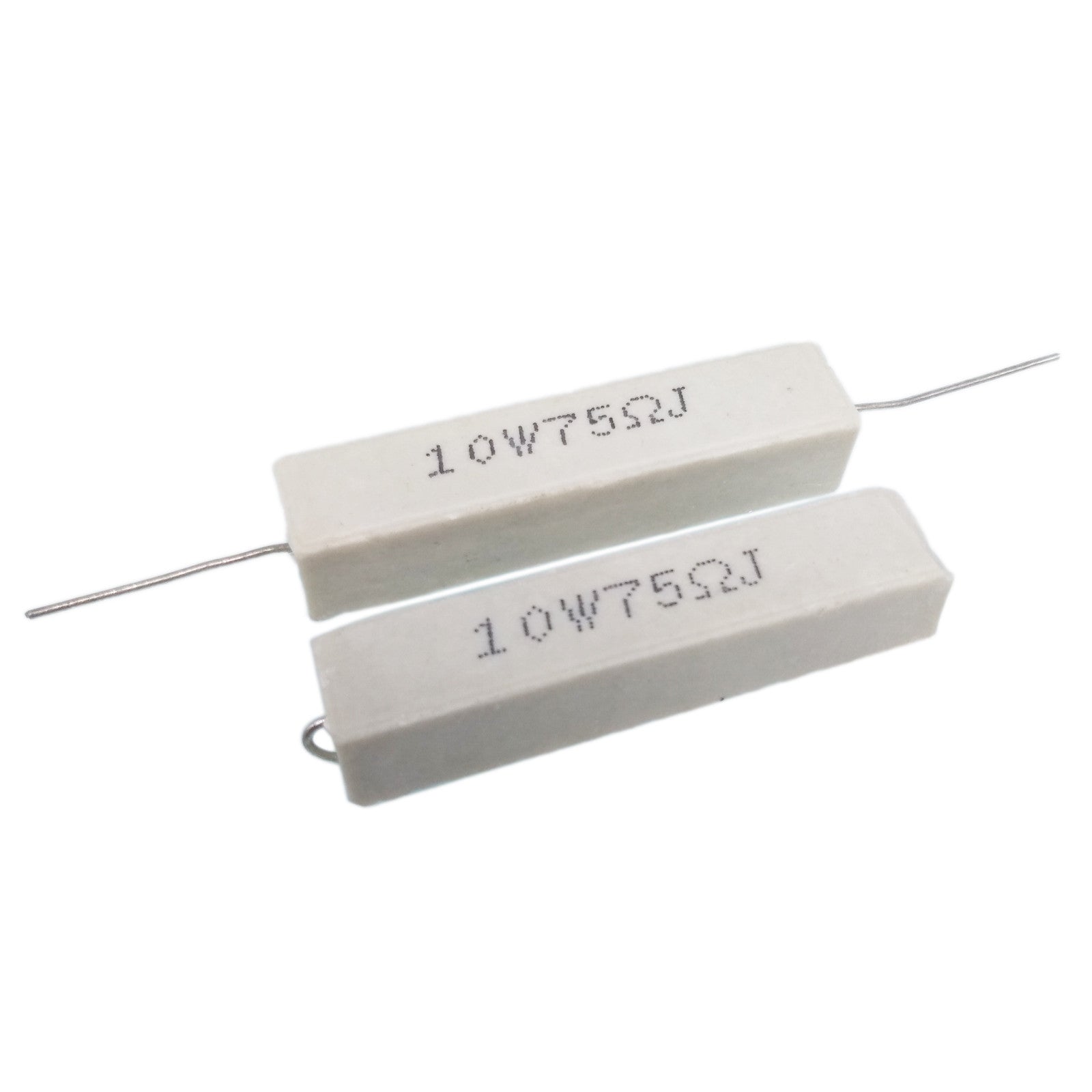US Stock 5pcs 75 ohm 75RΩJ 10 watt Axial Ceramic Cement Power Resistor 10W