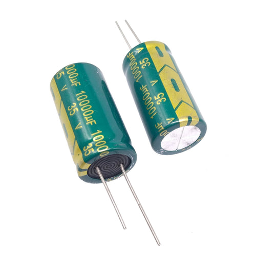 2pc Electrolytic Capacitors 10000uF 10000mfd 35V +105℃ Radial 18 x 38mm