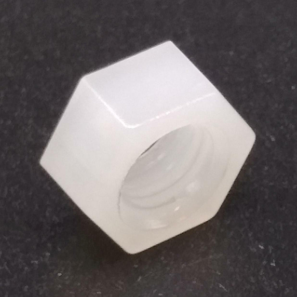 500pcs M4 Metric Thread Insert Screw Fastener White Nylon Hex Nut