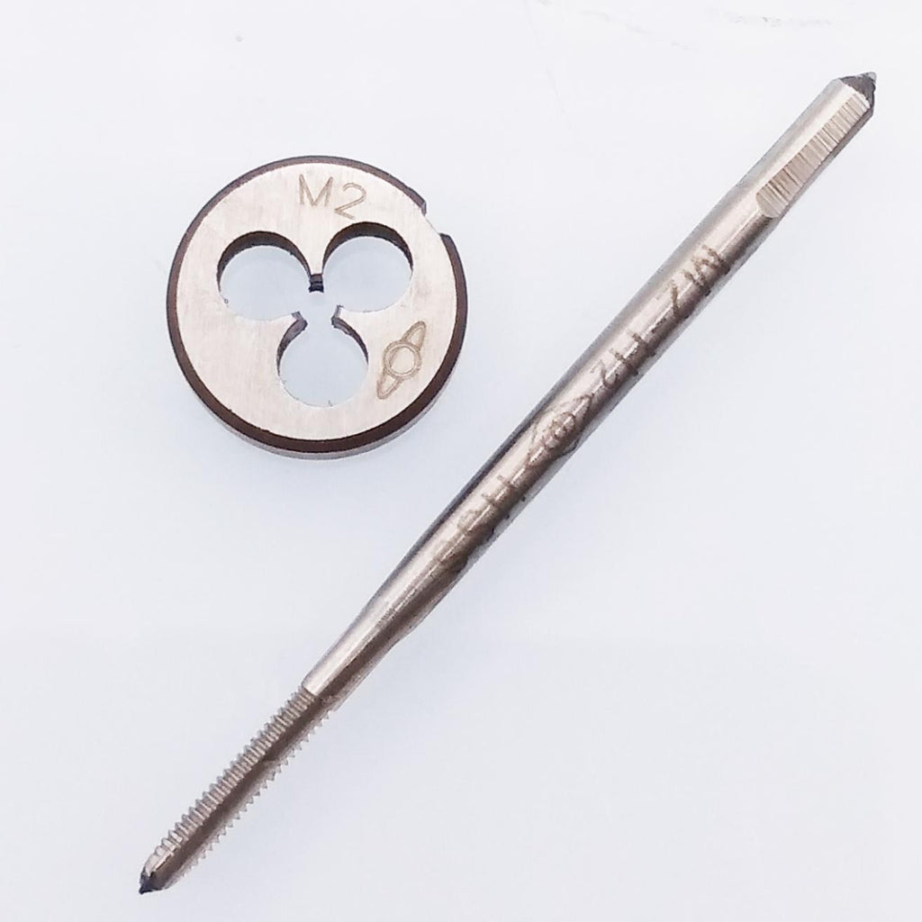 HSS M2 x 0.4mm Tap & M2 x 0.4mm Die Metric Thread Right Hand