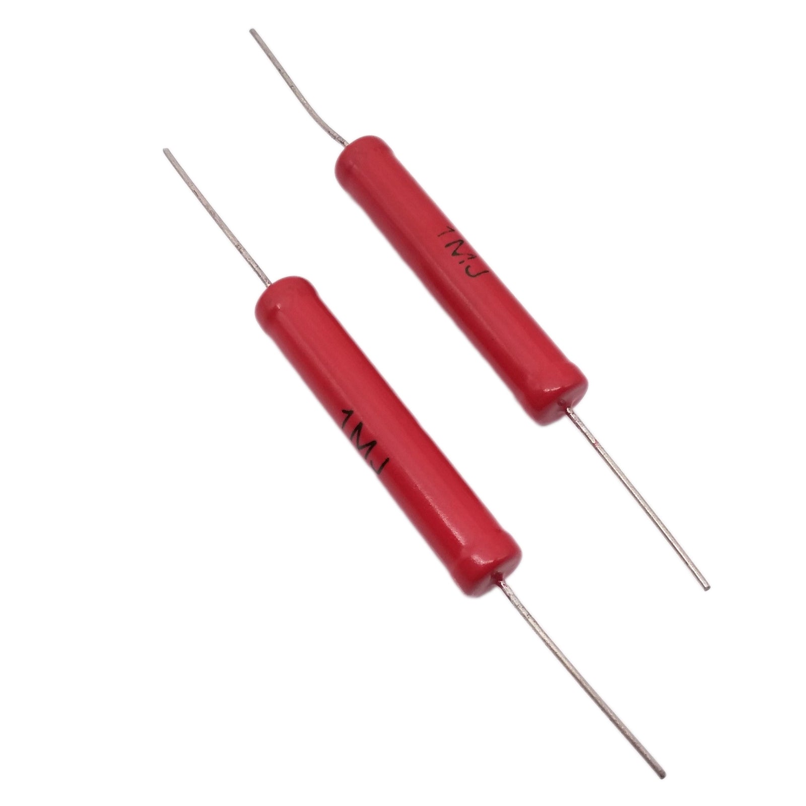 2pcs 5W Watts 10KV High Voltage Glass Glaze Resistors 1M ohm