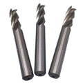 US Stock 3pcs 8mm Four 4 Flute HSS & Aluminium End Mill Cutter CNC Bit