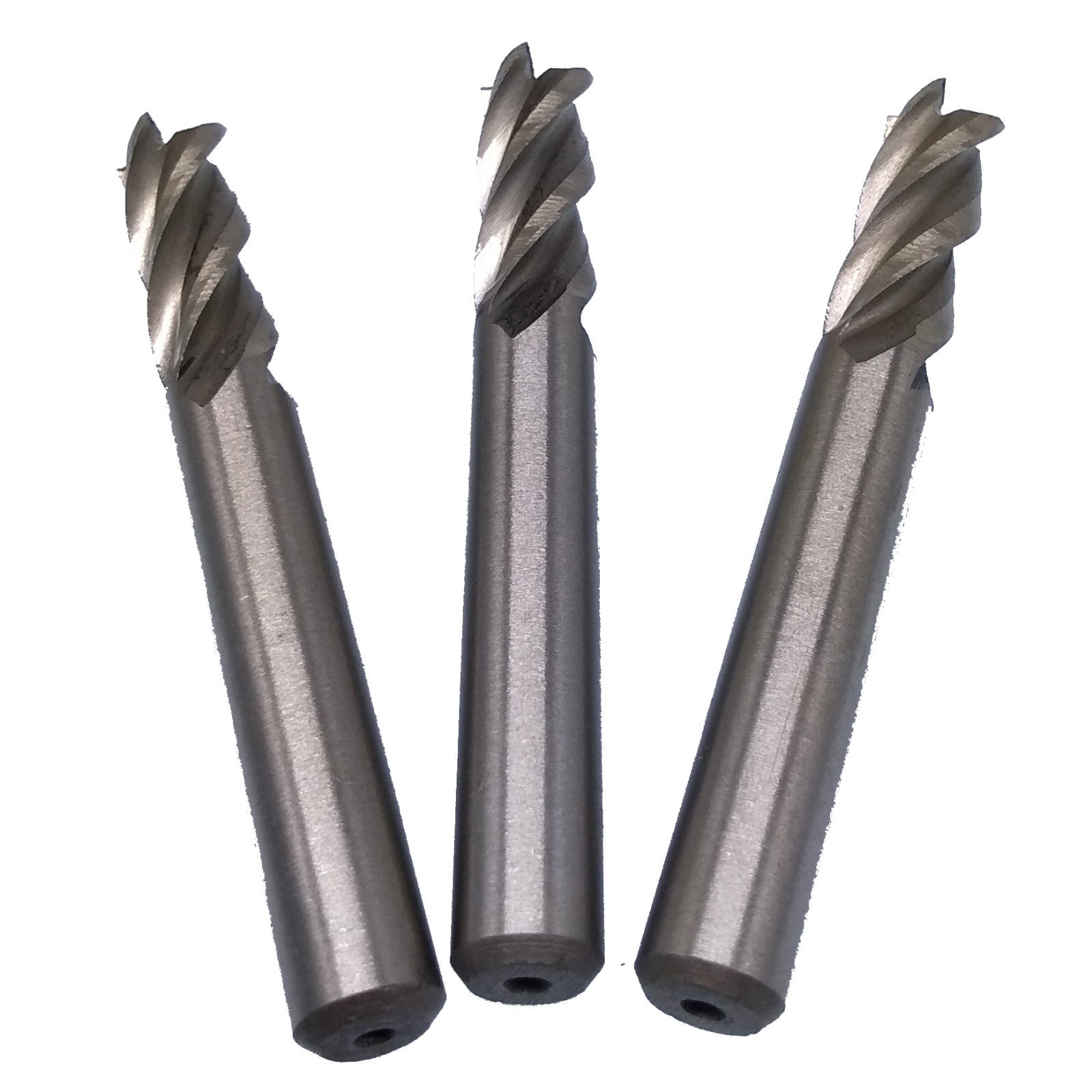 US Stock 3pcs 8mm Four 4 Flute HSS & Aluminium End Mill Cutter CNC Bit