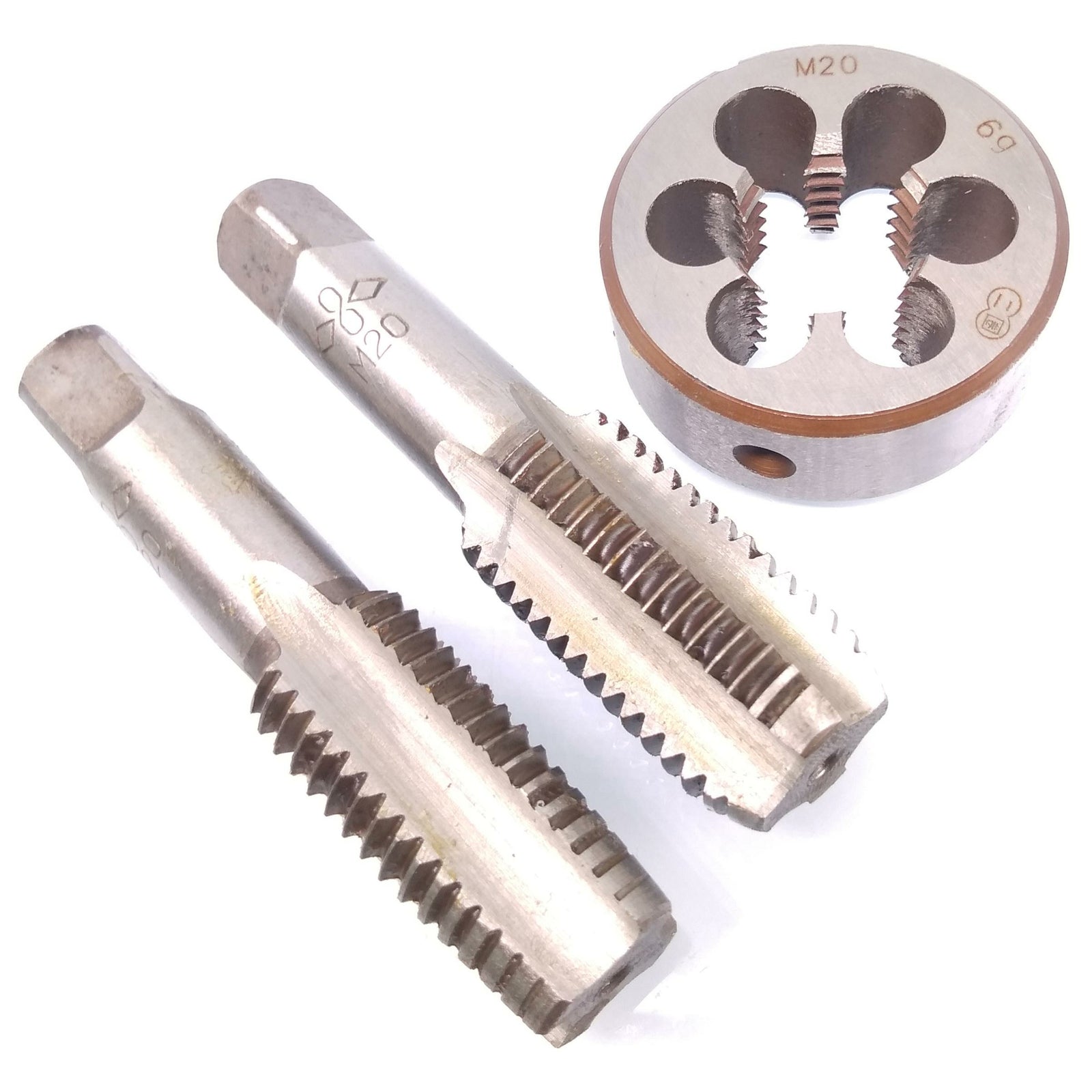 AU Stock HSS M20x2.5 Taper & Plug Tap & M20 x 2.5mm Die Metric Thread Right Hand
