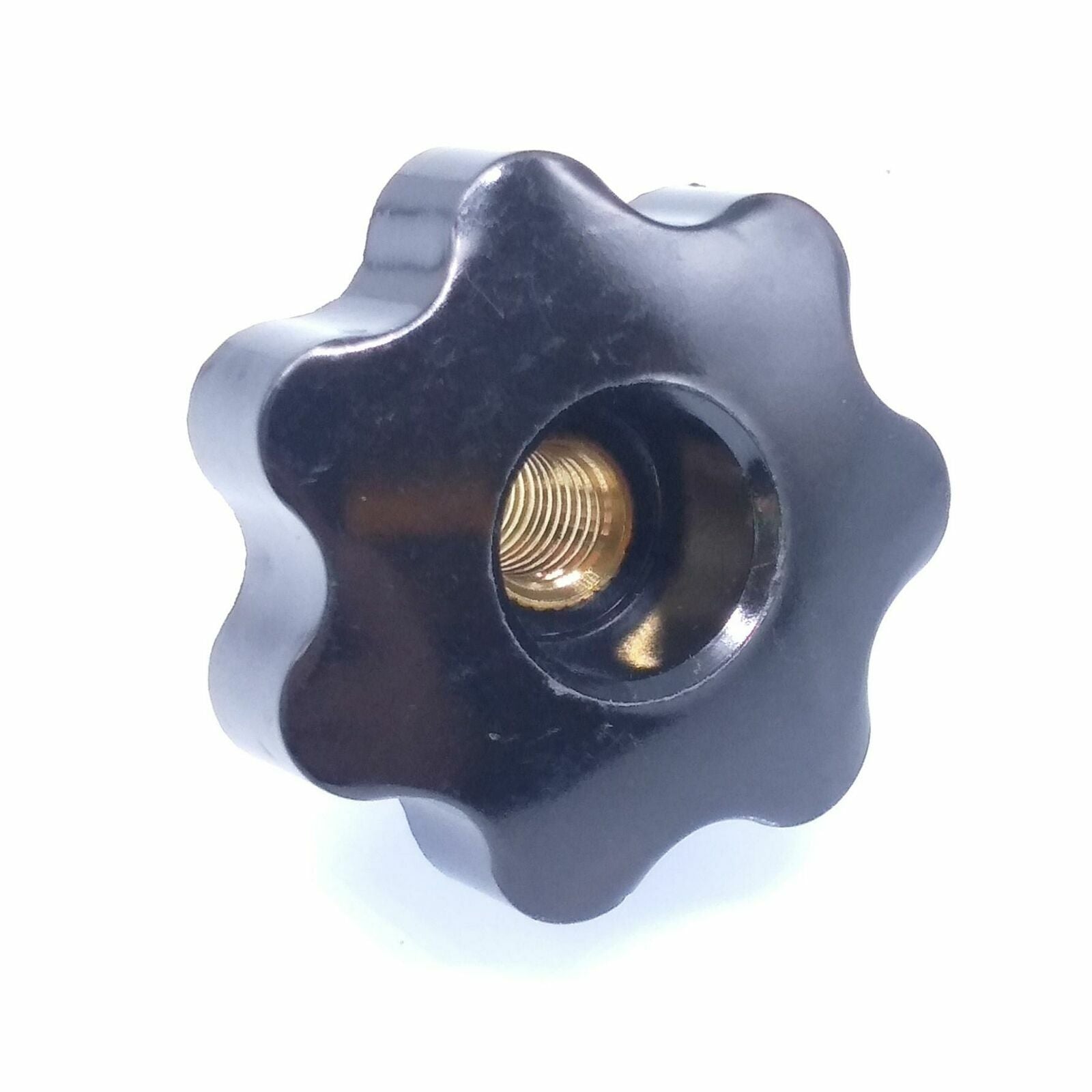 6x M10 x 50mm Plum Bakelite Hand Tighten Nuts Handle Star Thumb Nut Through Hole