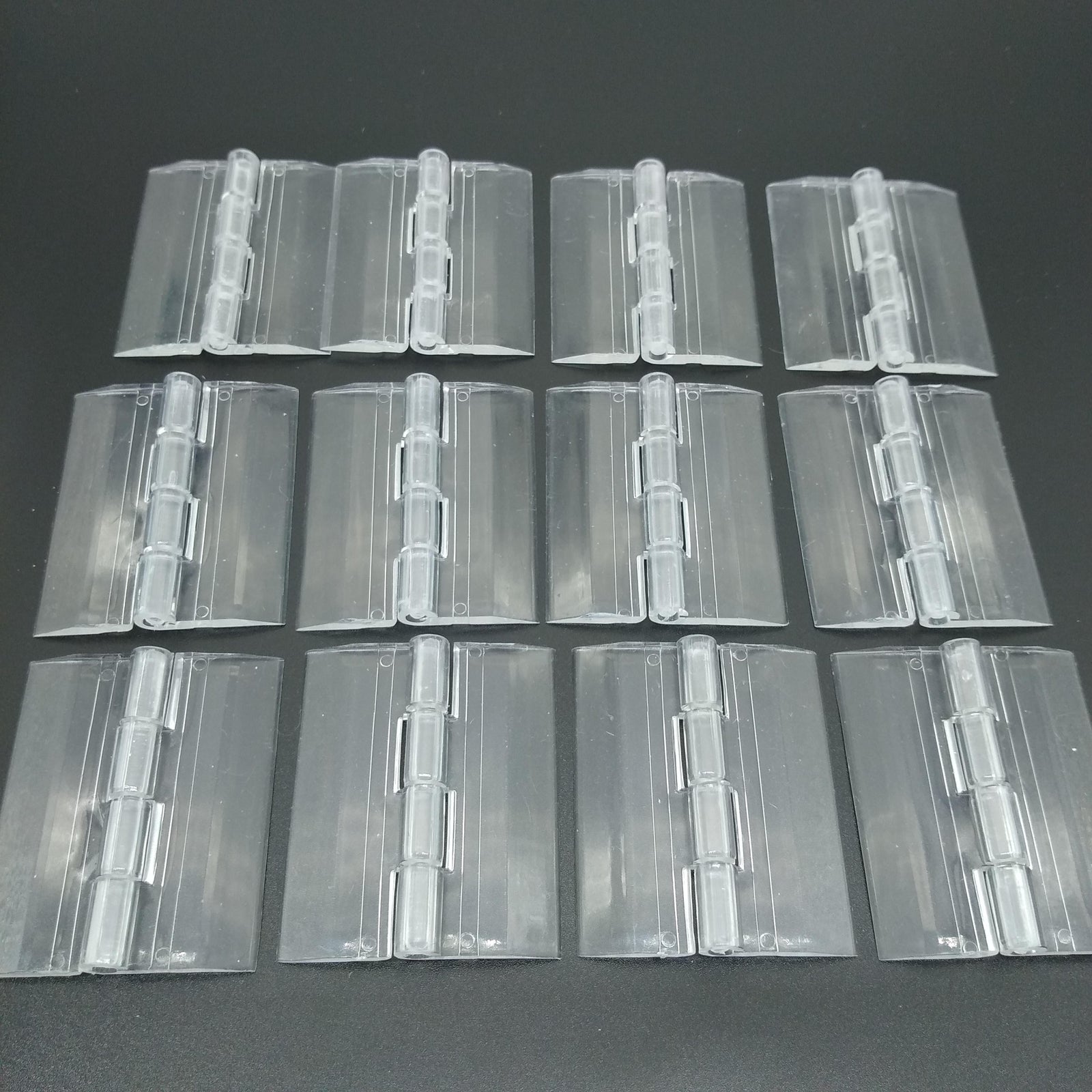 US Stock 12pcs Clear PMMA Acrylic Plastic Folding PMMA Hinge 45 x 34mm