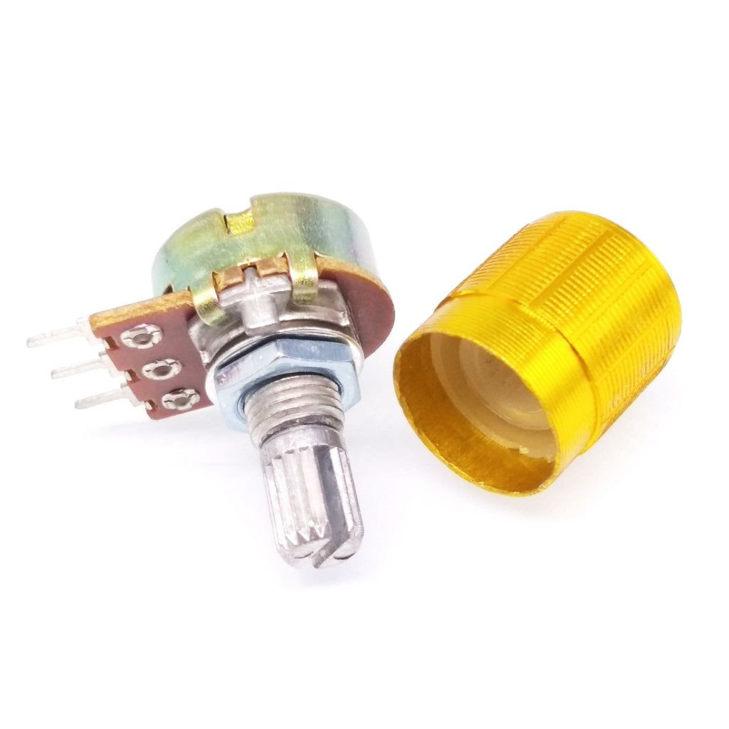 US Stock 10 Units 100K B100K OHM Linear Taper Rotary Potentiometer POT Gold Knob