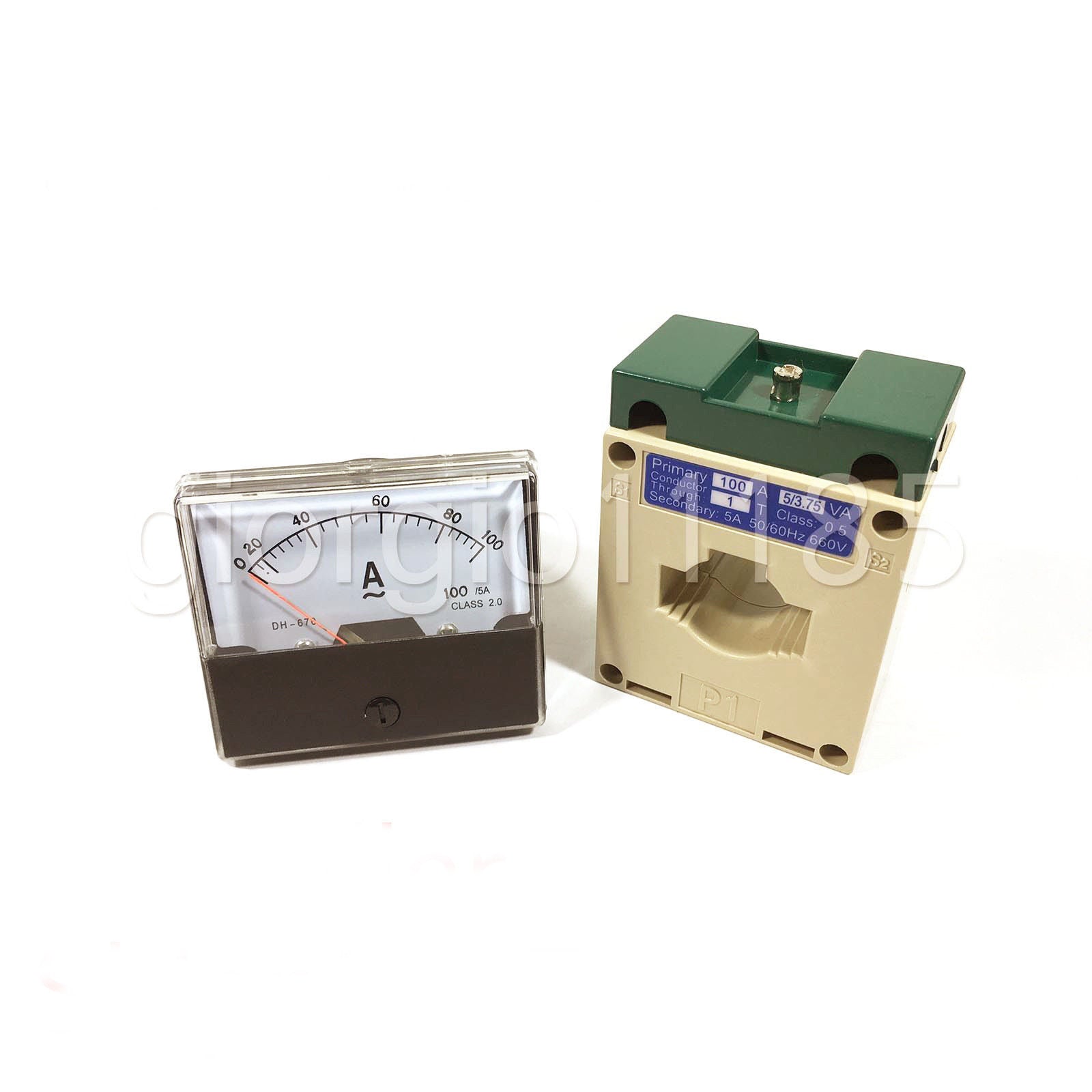 Analog Panel AMP Current Meter Gauge DH670 100A AC Current Transformer