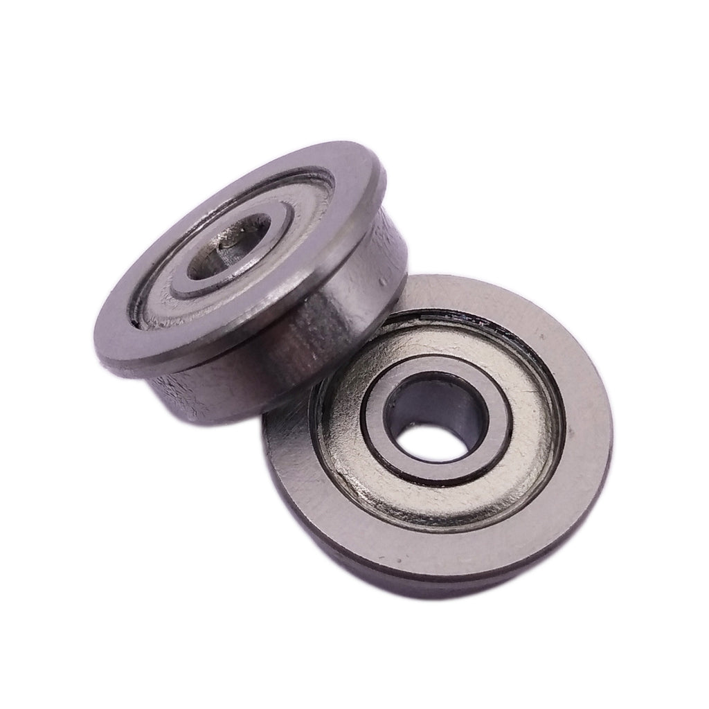 US Stock 10pcs F624zz Mini Metal Double Shielded Flanged Ball Bearings 4x13x5mm