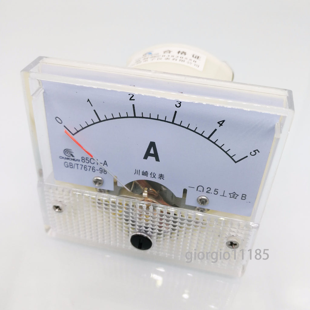Analog Panel AMP Current Ammeter Meter Gauge 85C1 0-5A DC