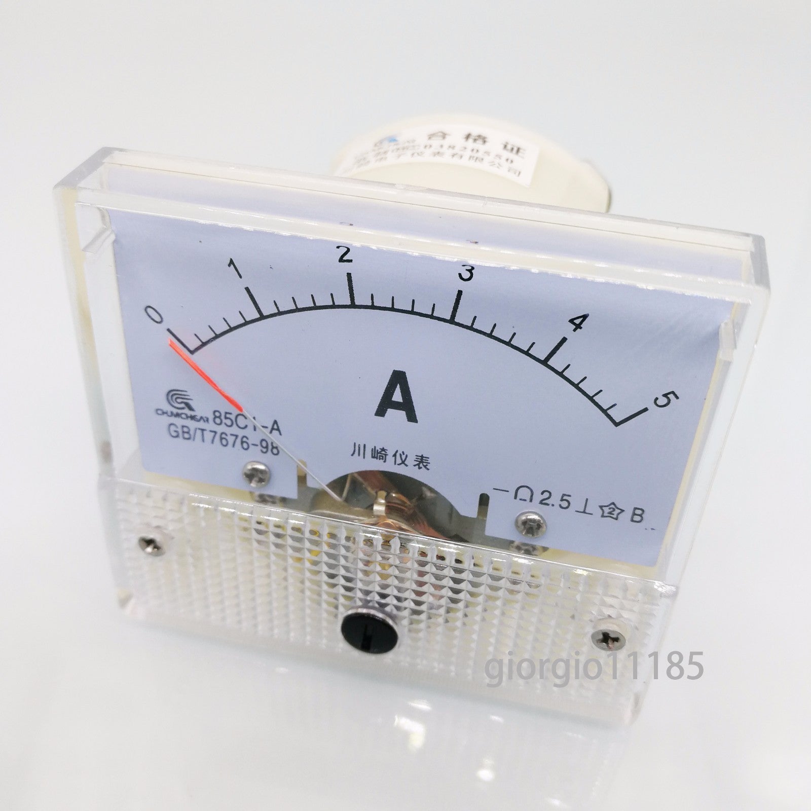 Analog Panel AMP Current Ammeter Meter Gauge 85C1 0-5A DC