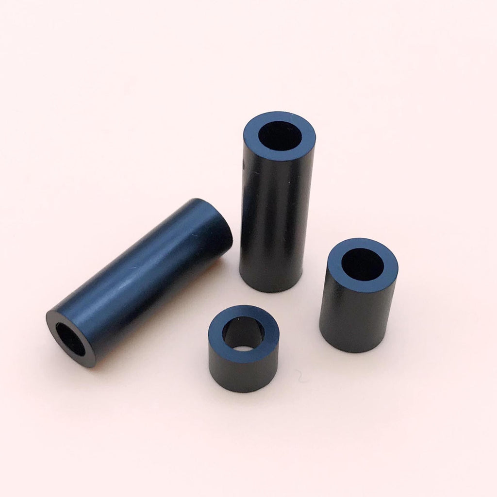 100pcs Black Nylon ABS Round Non-Threaded Column Standoff Spacer Washer M4x2mm