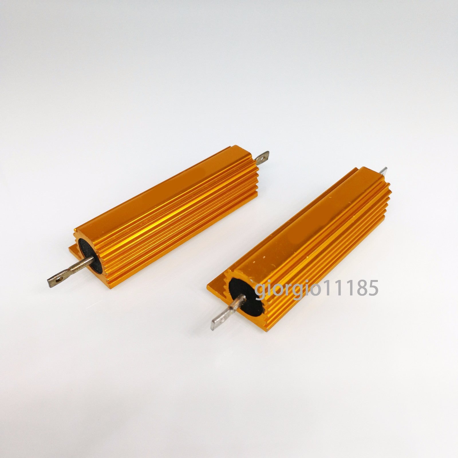2 pcs 100K ohm 100K 100W Watt Aluminum Housed Metal Case Wirewound Resistors