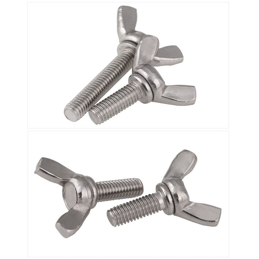 10x Thumb Wing Screws Bolts M5 x20 Hand Grip Knob Bolts Stainless