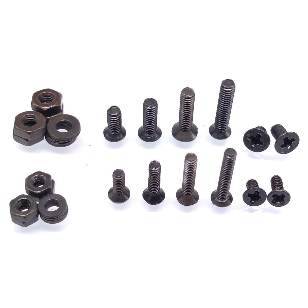 600pcs M2 M2.5 Flat Head Black Screws with Nuts Washers Assortment Kit