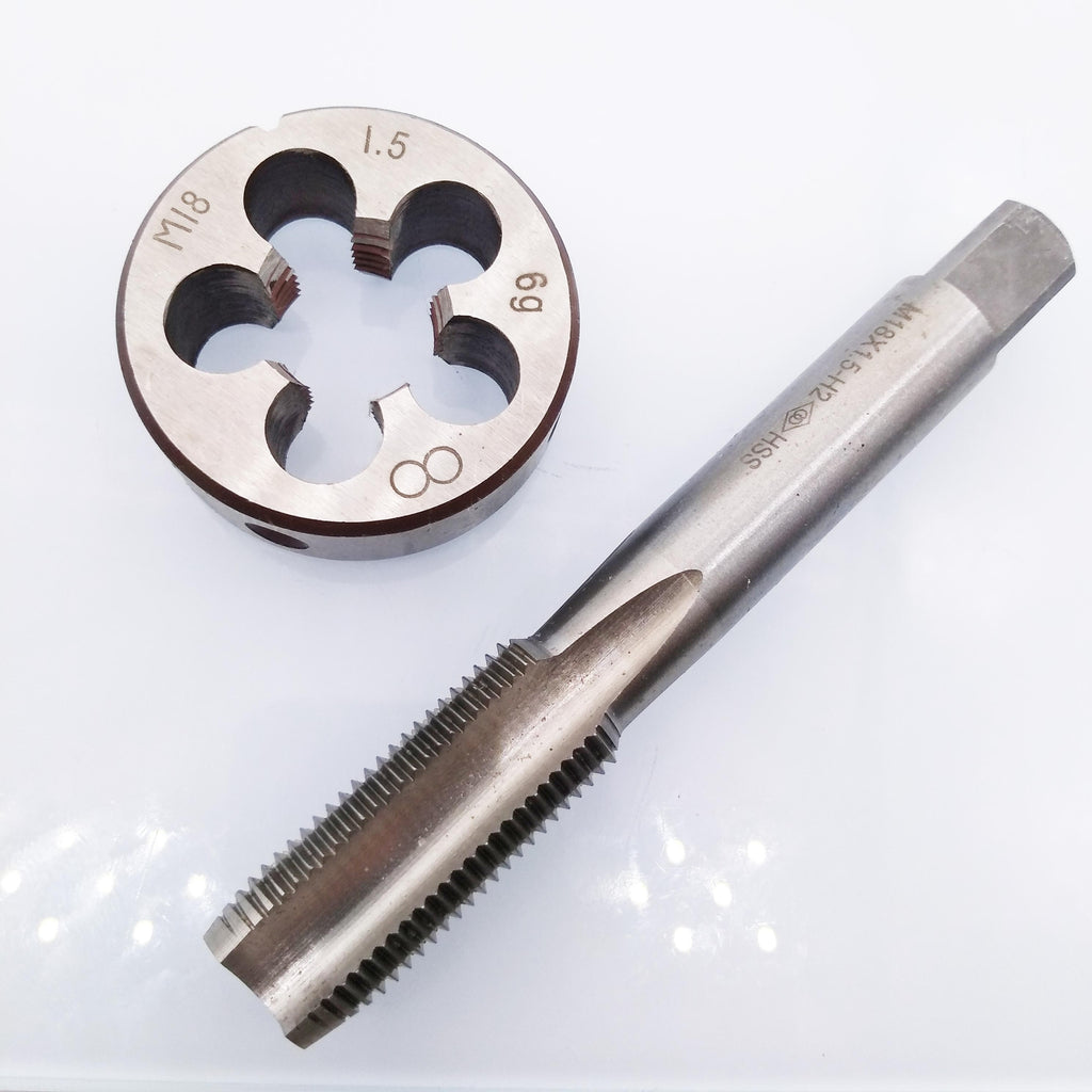 HSS M18 x 1.5mm Tap & M18 x 1.5mm Die Metric Thread Right Hand