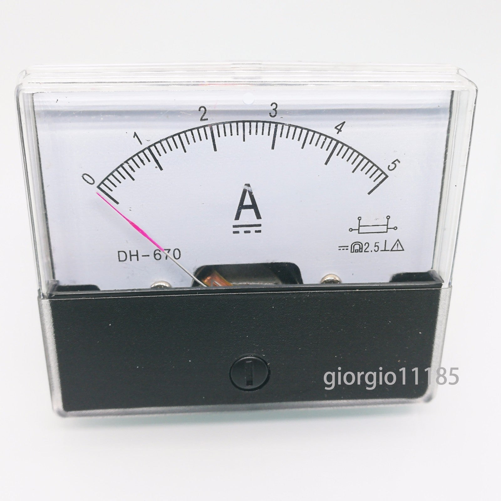 US Stock Analog Panel AMP Current Ammeter Meter Gauge DH-670 0-5A DC