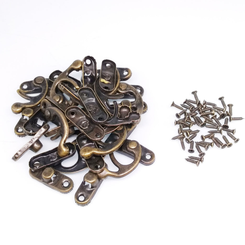 12x Swing Hook Clasp For Leather Wood Craft Case with Screw 32*28mm Right